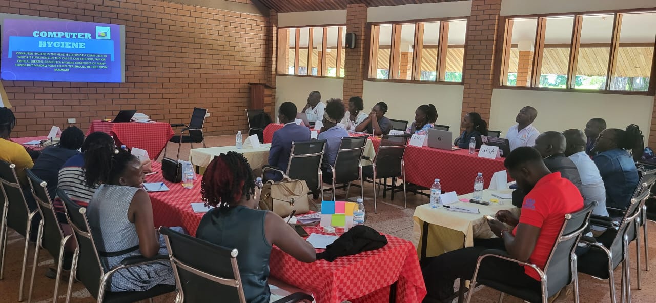 A computer hygiene and digital safety session in progress